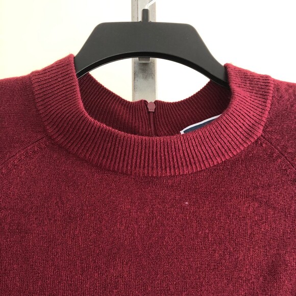 Karen Scott Crewneck Pullover Sweater Top Knit Merlot Red Size XL Long Sleeve - Picture 4 of 6